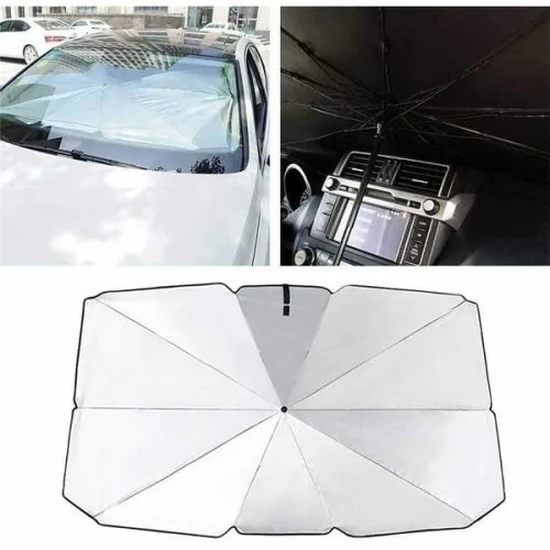 ร่มกันแดดในรถยนต์ ขนาดเล็ก 125×65 CM เป็นม่านบังแดด สะท้อนแสงแดด UV ลดความร้อนภายในรถ