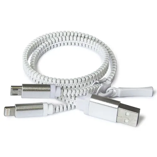 สายชาร์จซิป 2 Micro USB 1 สายชาร์จซิป 2 Micro USB