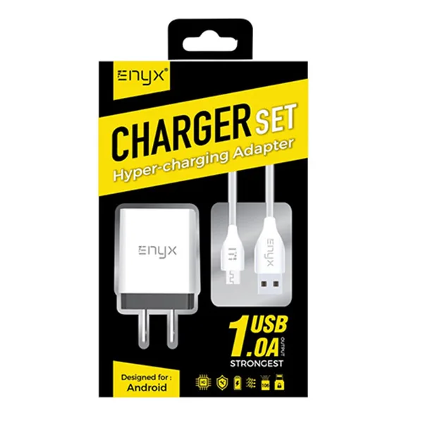 ENYX Charger set ชุด Adapter+สายชาร์จ Micro USB 1 ENYX Charger set ชุด Adapter+สายชาร์จ Micro USB