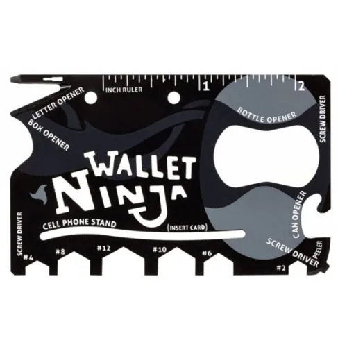 Wallet Ninja 18 in 1 การ์ดอเนกประสงค์ 1 Wallet Ninja 18 in 1 การ์ดอเนกประสงค์