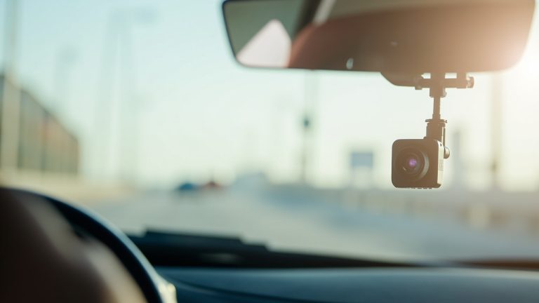 70mai M300 dashcam mounted on car windshield